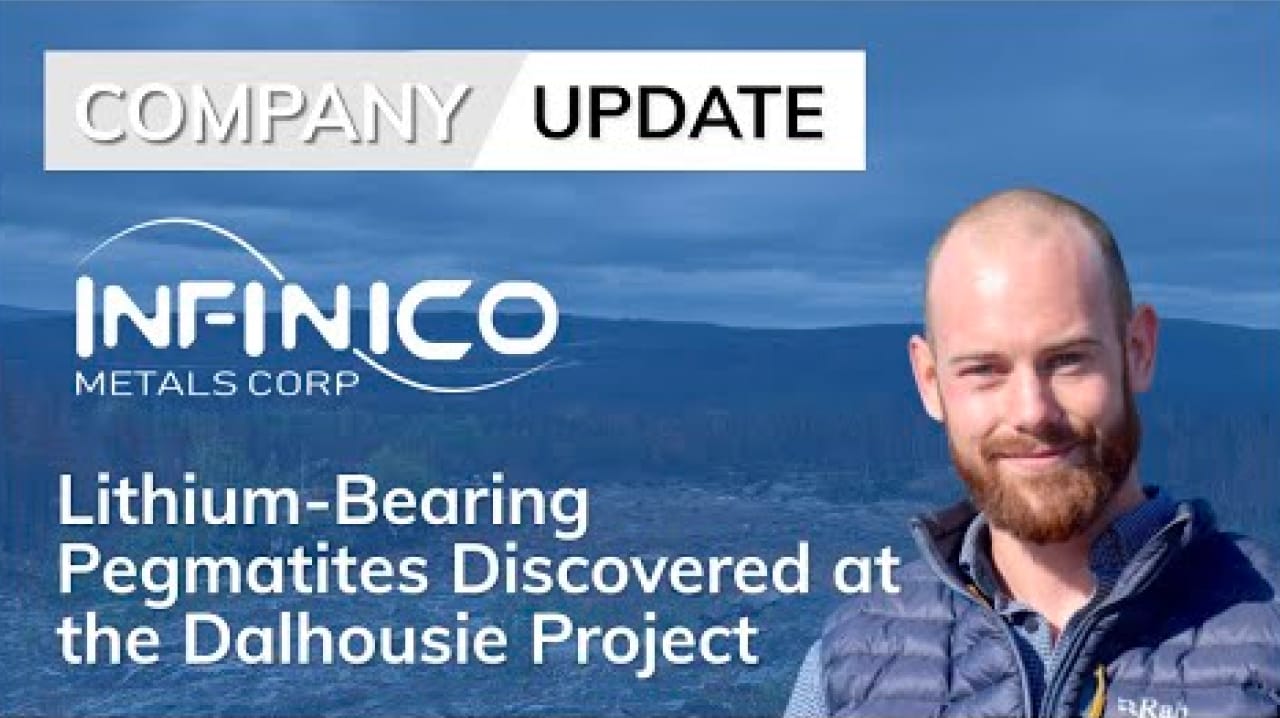 Infinico Métaux Infinico (TSX.V : INFM) | Pegmatites contenant du lithium découvertes au projet Dalhousie minding project